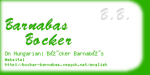 barnabas bocker business card